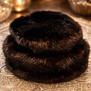 Vintage Scala Collezione Black Faux Fur Pillbox Hat – Retro Glam